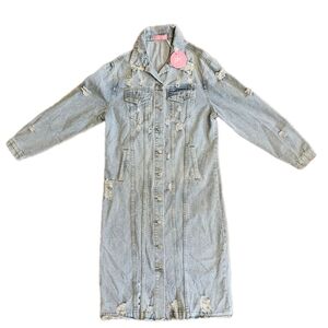 Stylish Long Sleeve Denim Dress